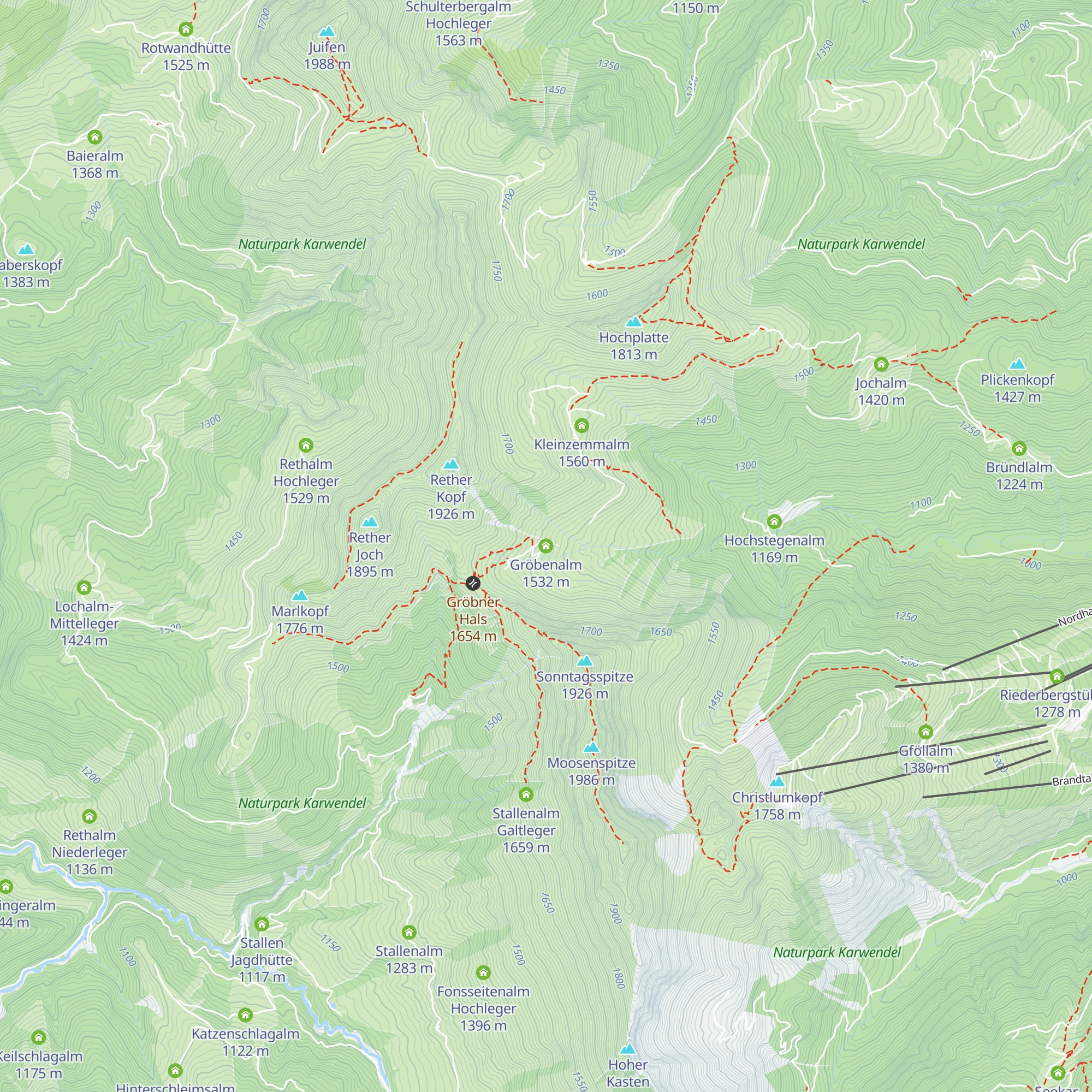 Gröbenalm map