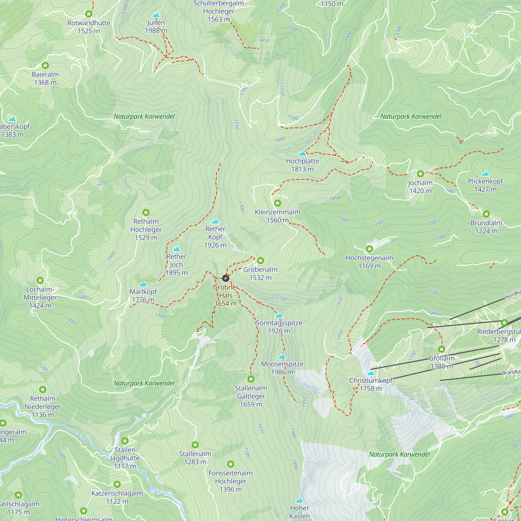 Gröbenalm map