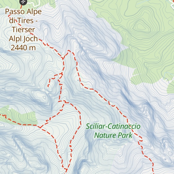 Map of Nordwestlicher Molignon - Molignon di Fuori