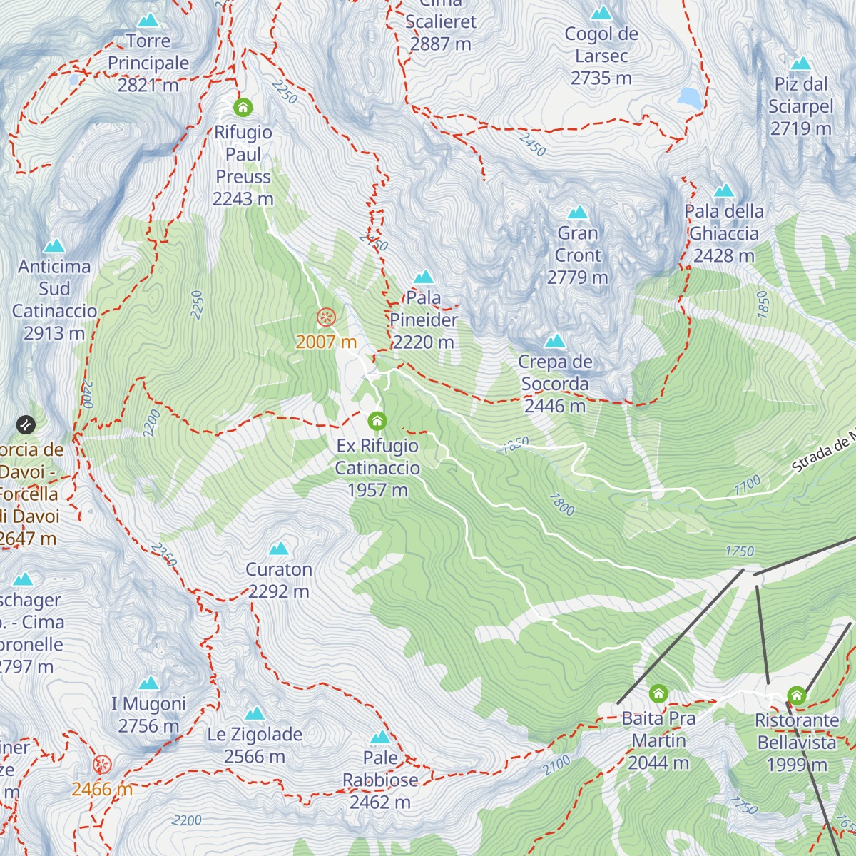 Malga Couler map