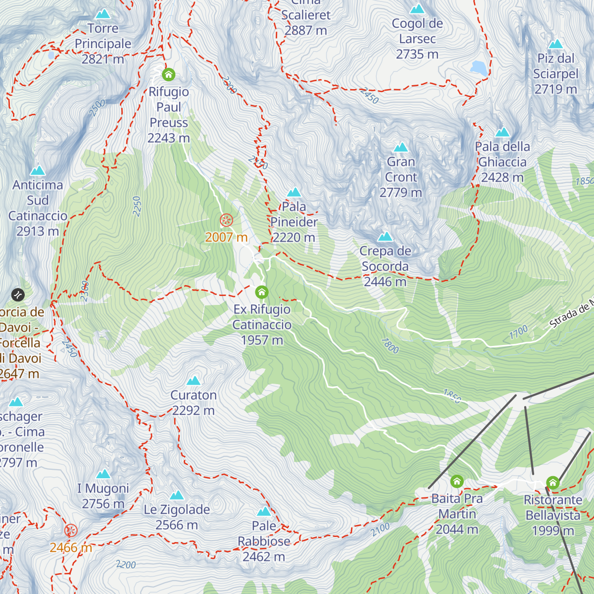 Malga Couler map