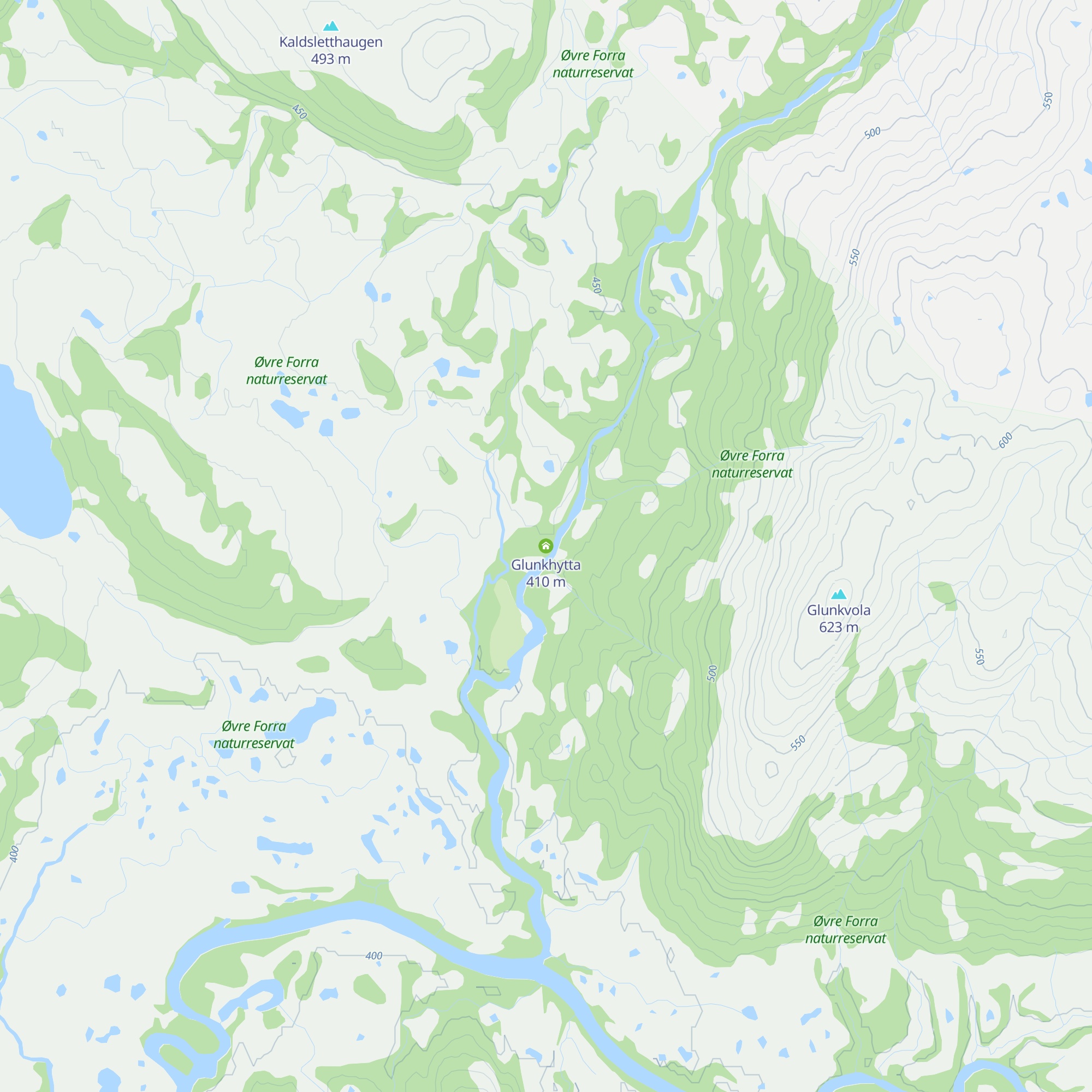 Glunkhytta map