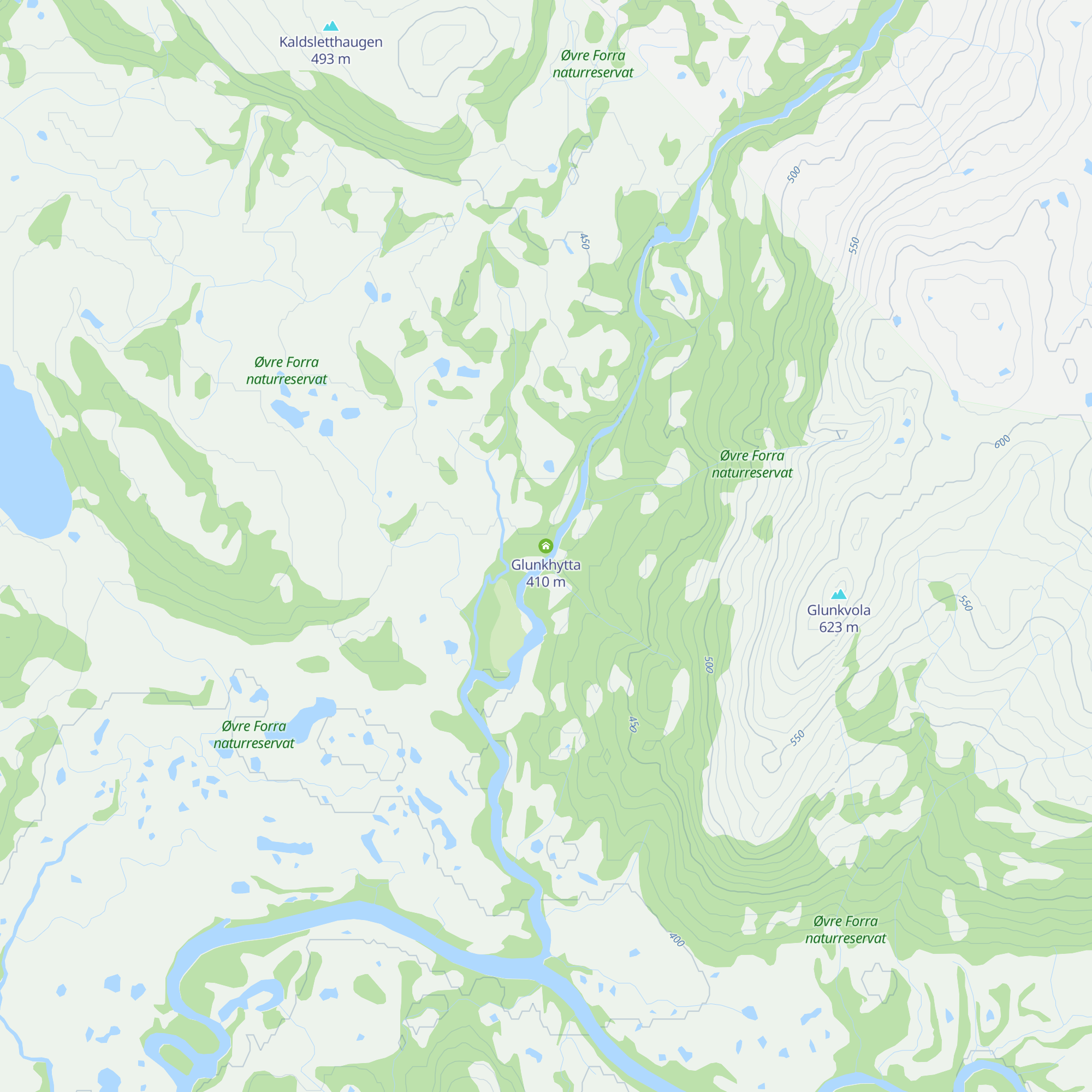 Glunkhytta map