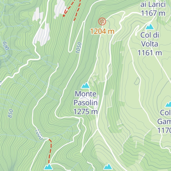 Map of Monte Pasolin