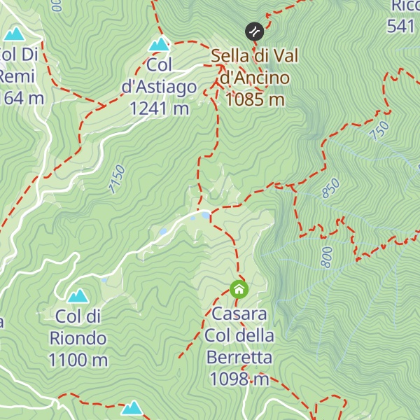 Map of Malga Le Pozzette