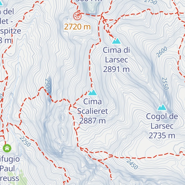 Map of Cima Scalieret