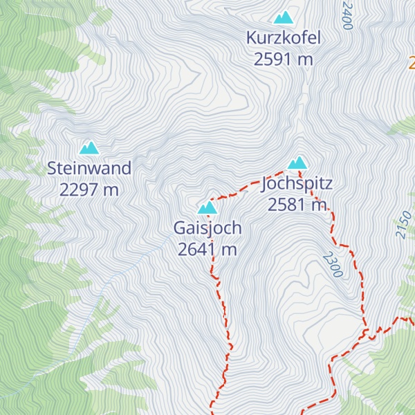 Map of Gaisjoch