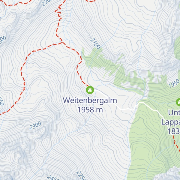 Map of Weitenbergalm