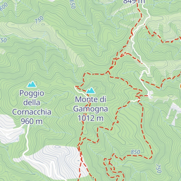 Map of Monte di Gamogna