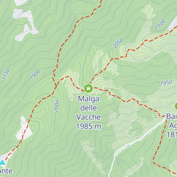 Map of Malga delle Vacche