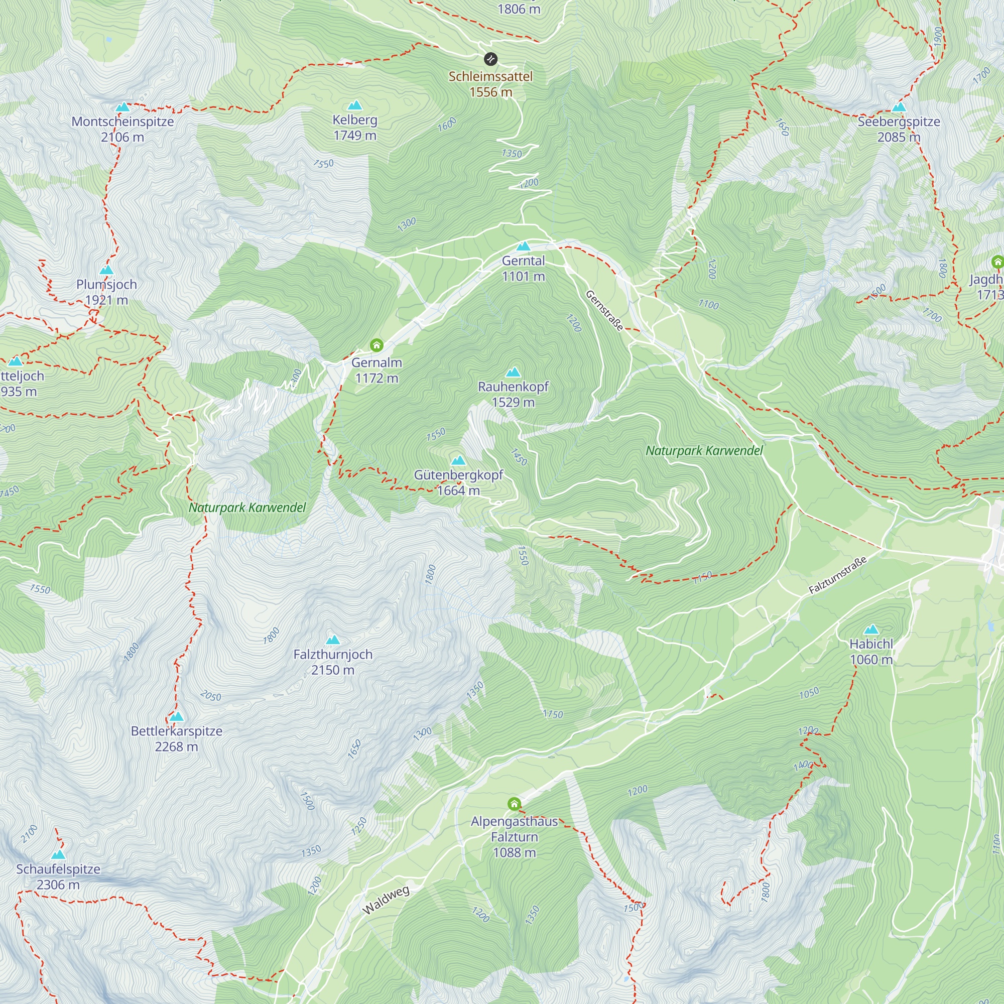 Gütenbergalm map