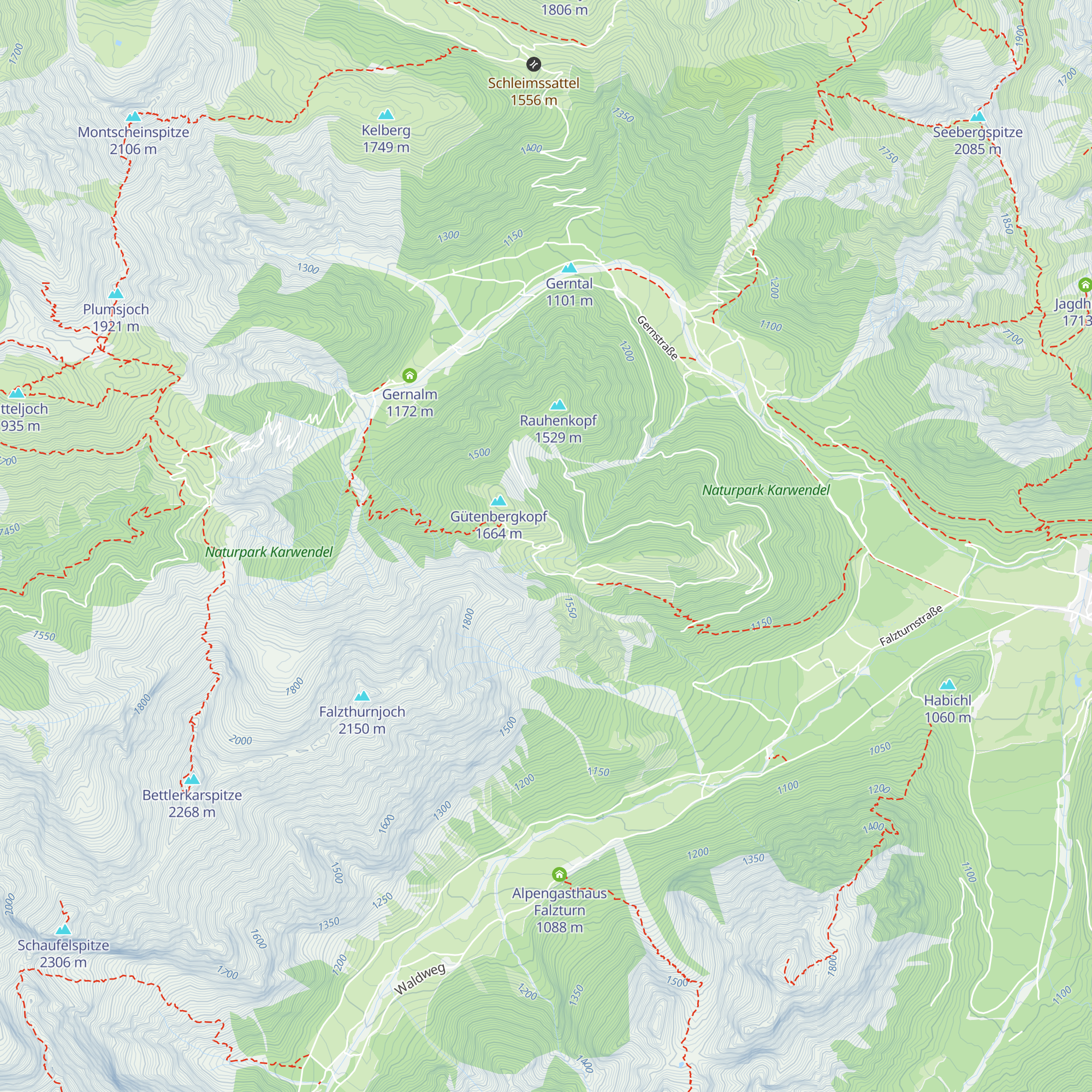 Gütenbergalm map