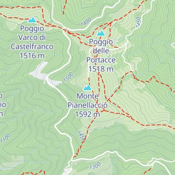 Map of Monte Pianellaccio