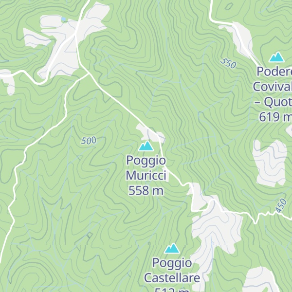 Map of Poggio Muricci