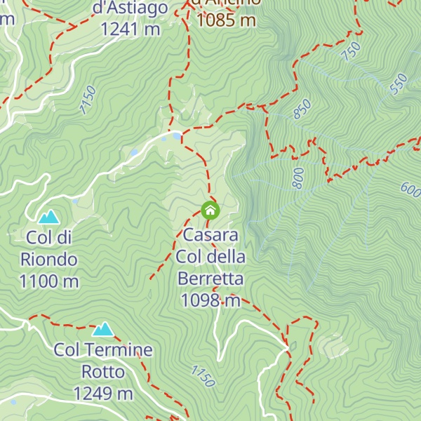 Map of Casara Col della Berretta