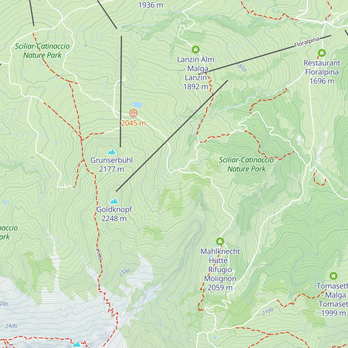 Almrosenhütte map