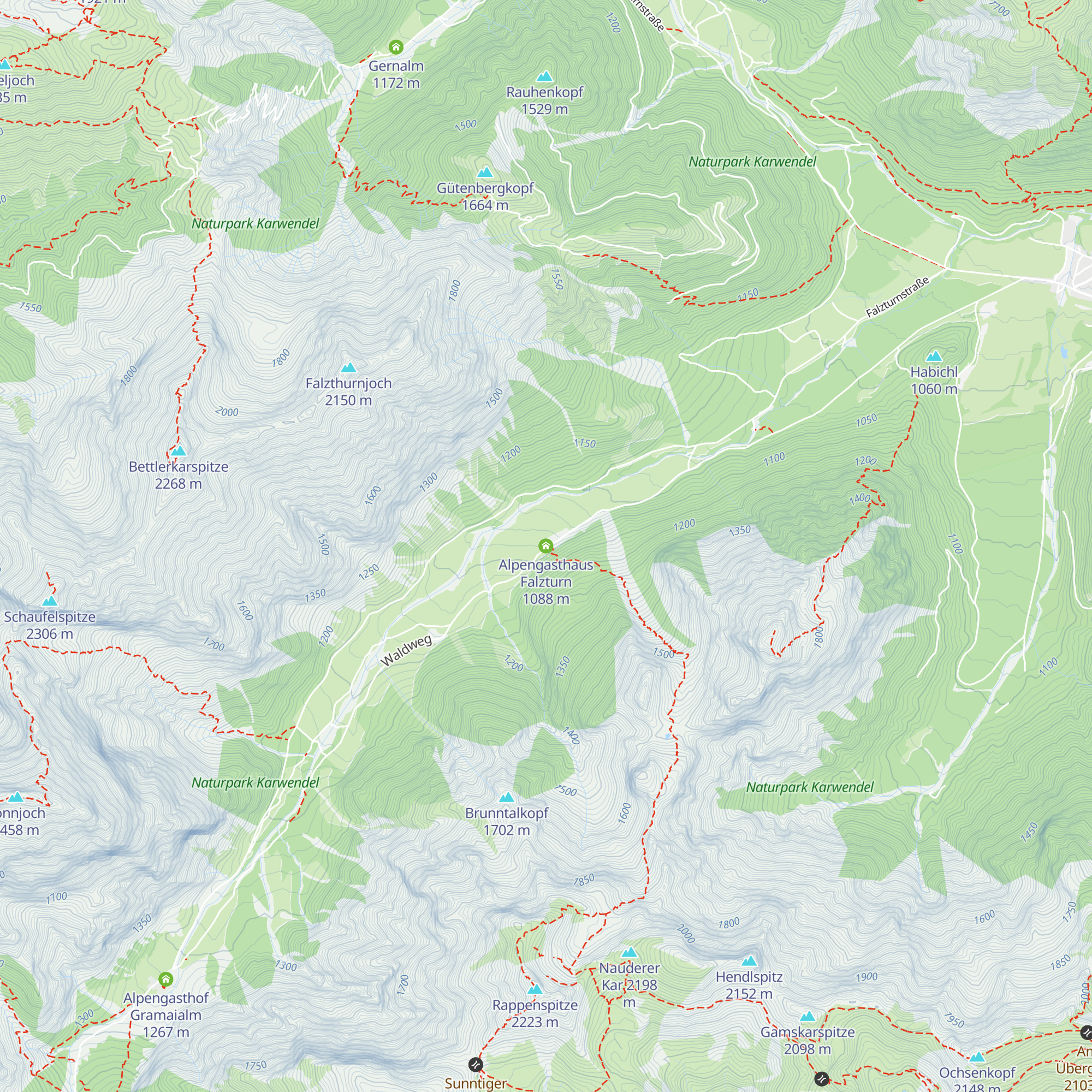 Alpengasthaus Falzturn map