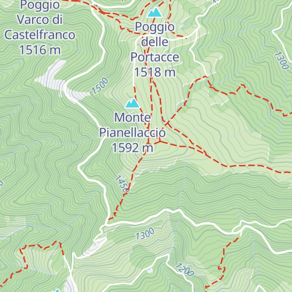Map of Pratomagno