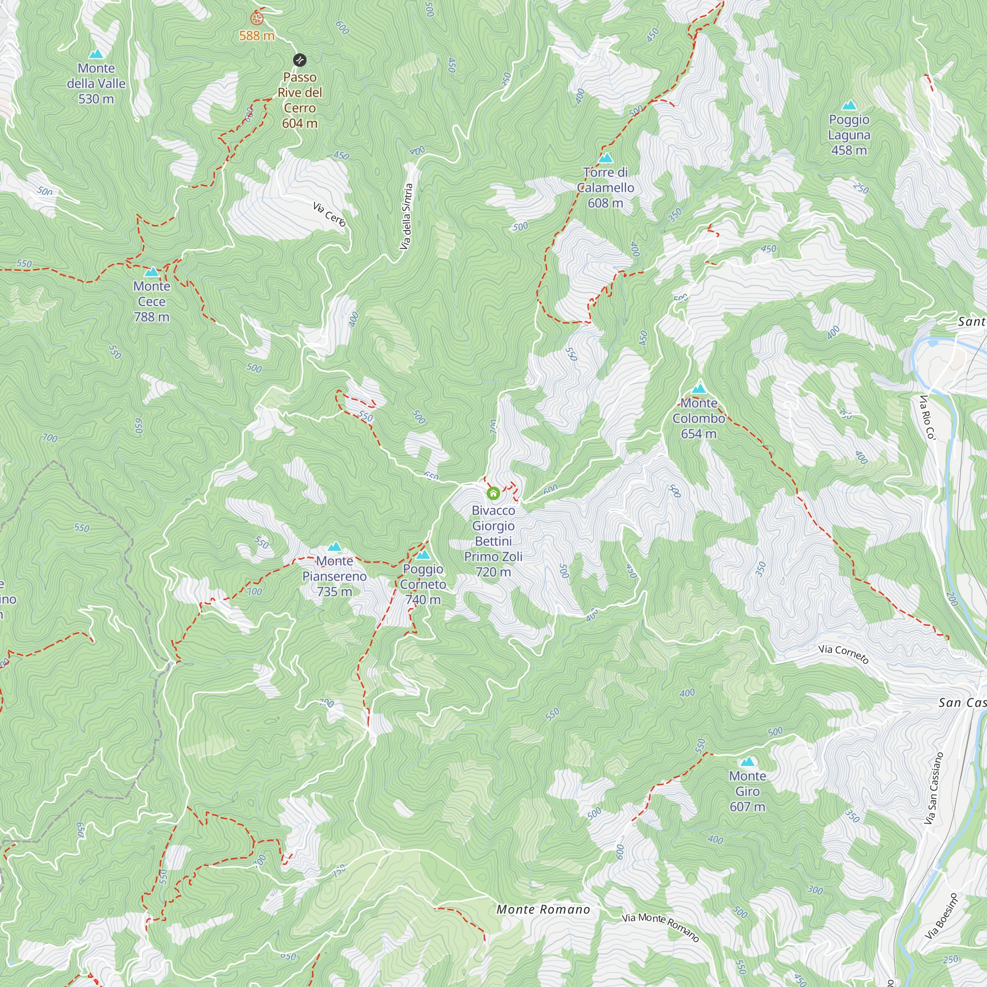 Bivacco Giorgio Bettini Primo Zoli map