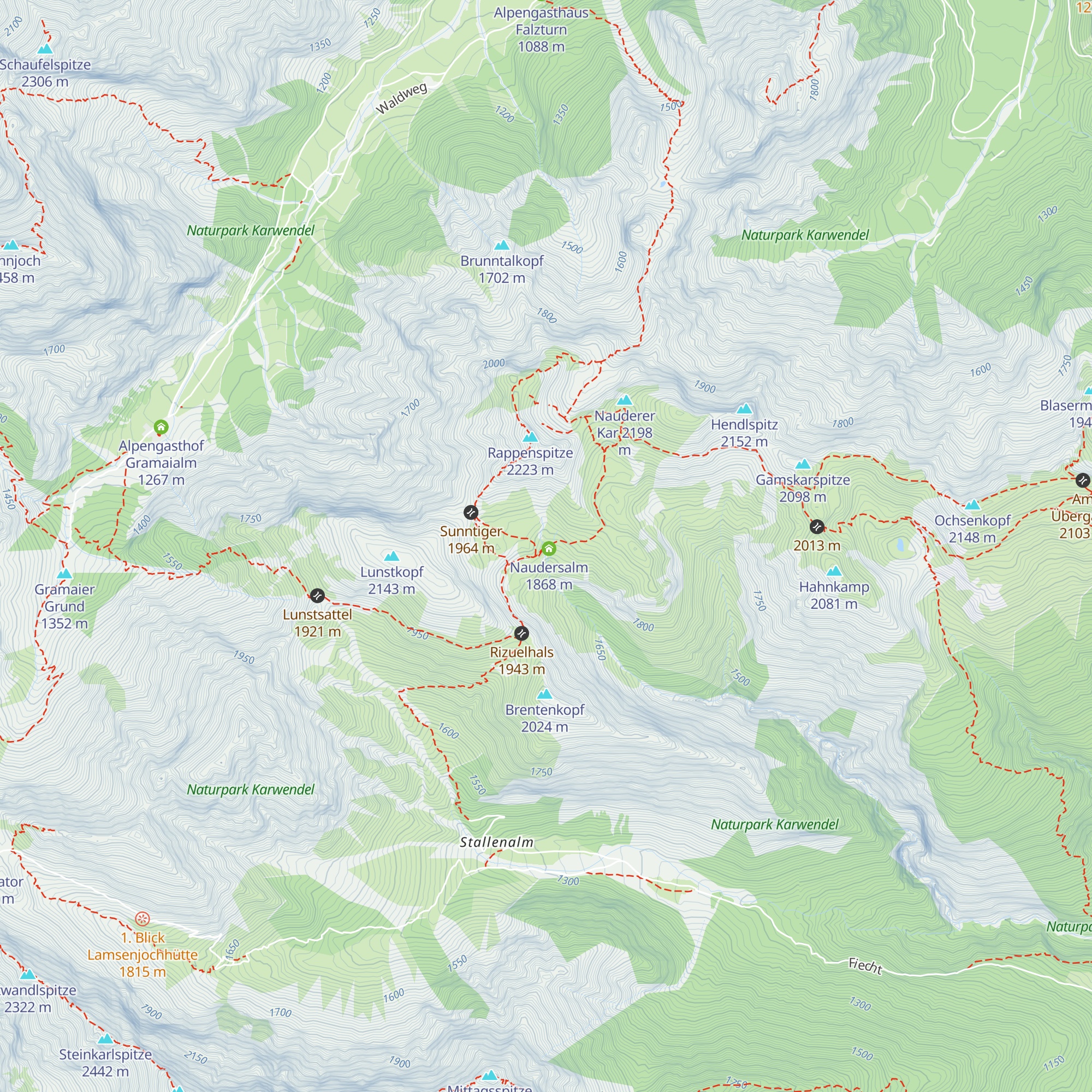 Naudersalpe map