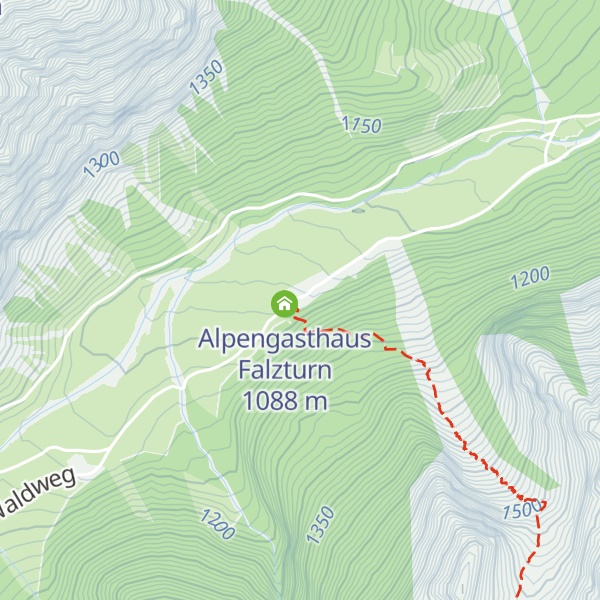 Map of Sennhütte Jausenstation Falzturn