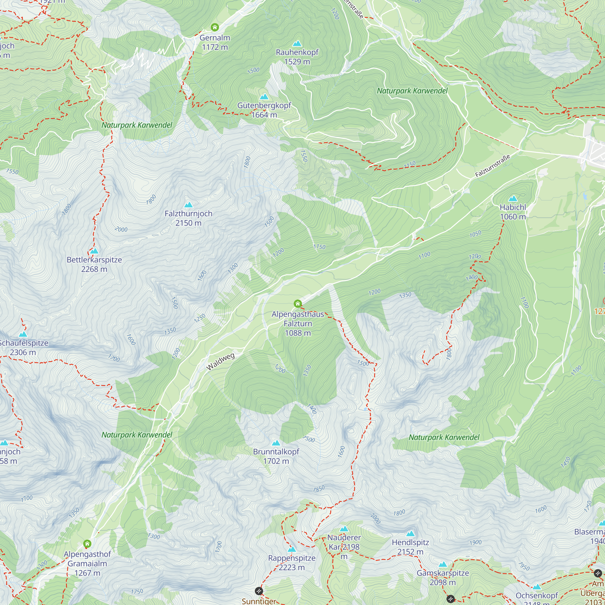 Sennhütte Jausenstation Falzturn map