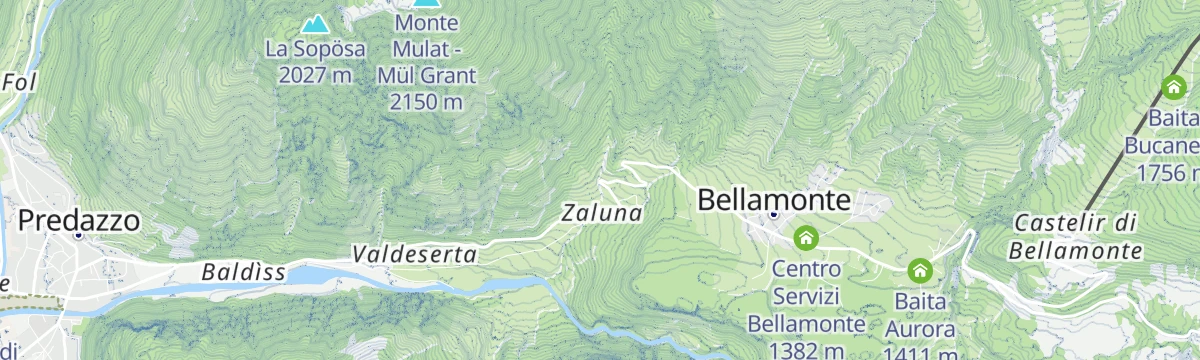 Map of the start of Monte Mulat