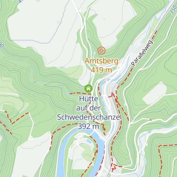 Map of Hütte auf der Schwedenschanze