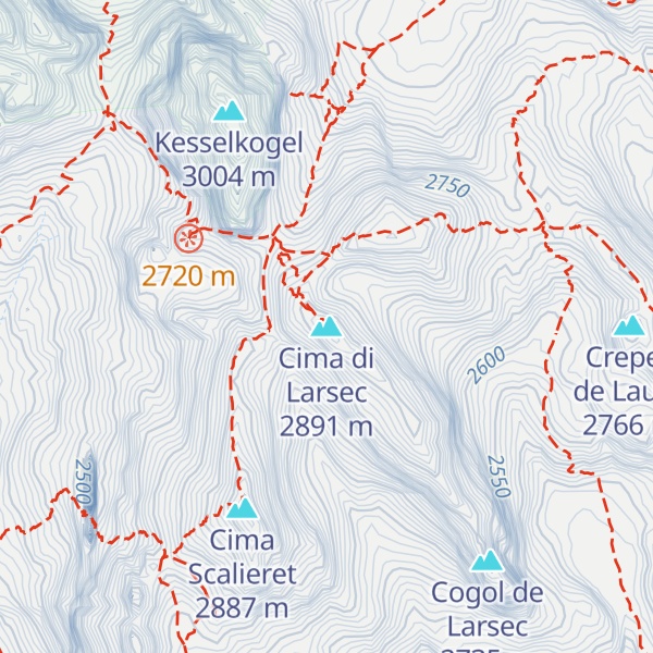 Map of Cima di Larsec