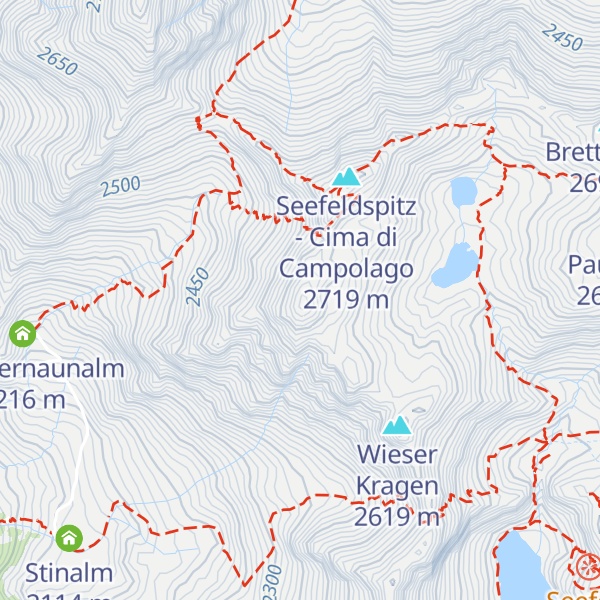 Map of Tschiffernaun