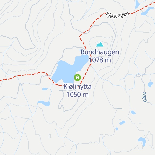 Map of Kjølihytta