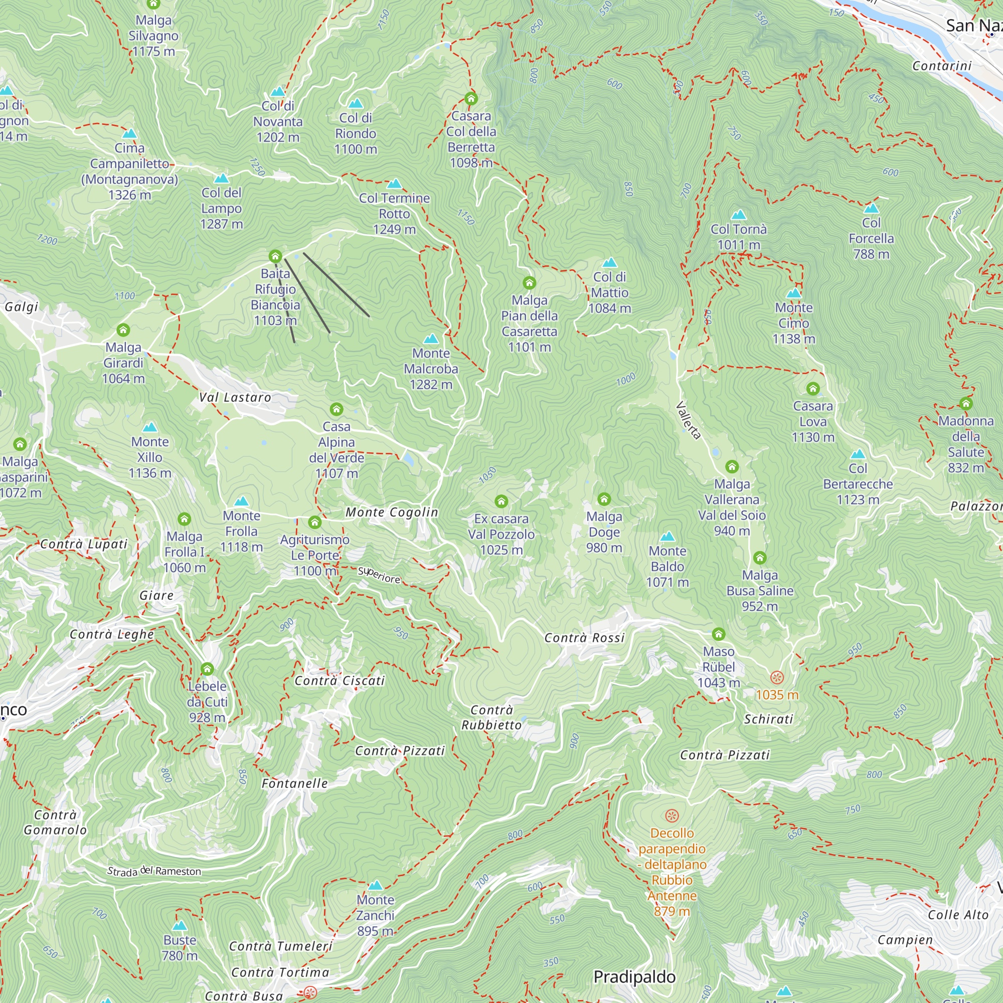 Ex casara Val Pozzolo map