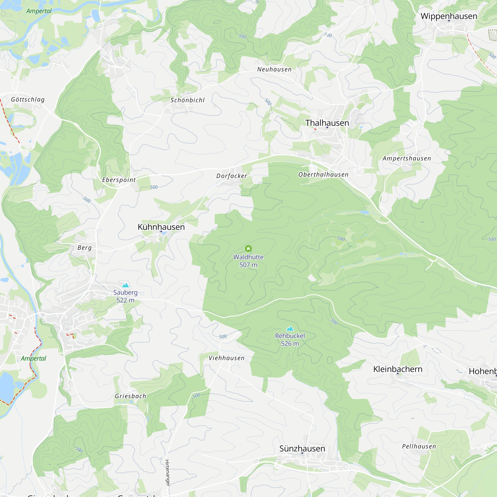 Waldhütte map