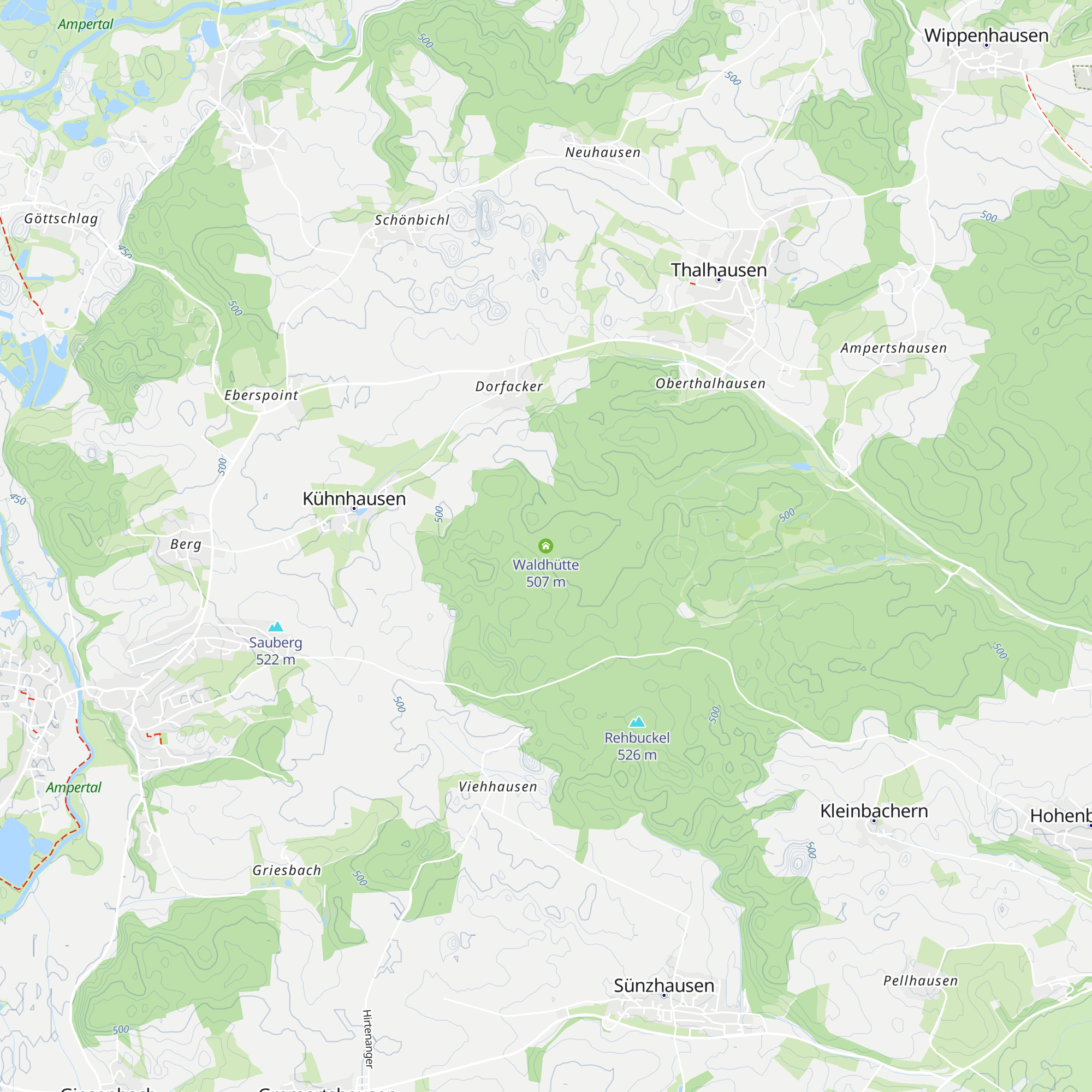 Waldhütte map