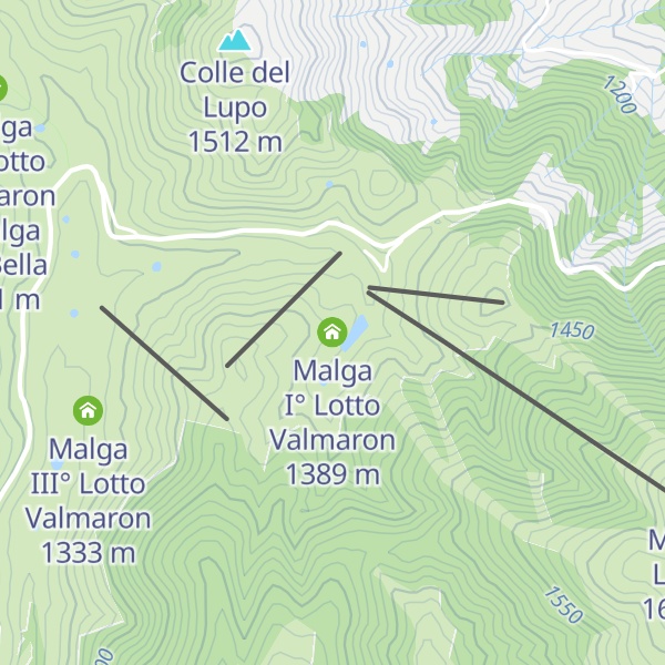 Map of Malga I° Lotto Valmaron