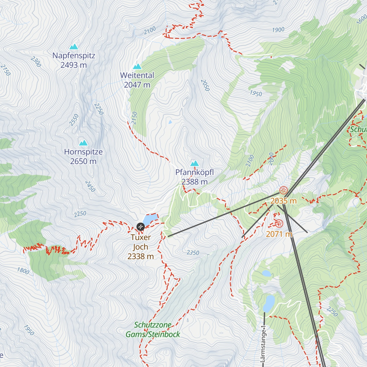 Tuxerjoch Haus map