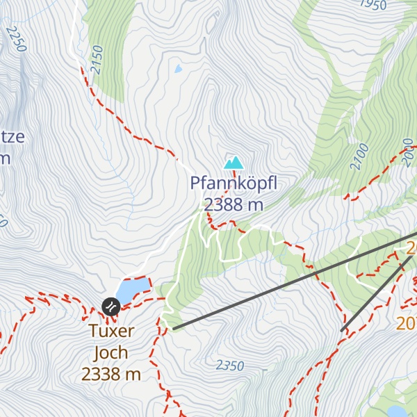 Map of Tuxerjoch Haus