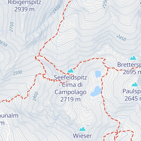 Map of Seefeldspitz - Cima di Campolago