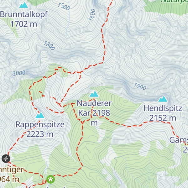 Map of Nauderer Kar
