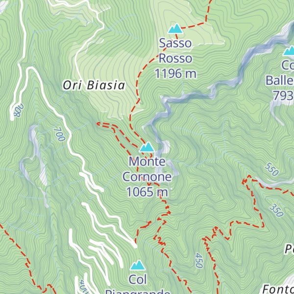 Map of Monte Cornone