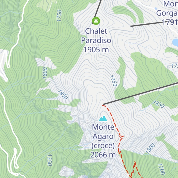 Map of Monte Agaro Nord