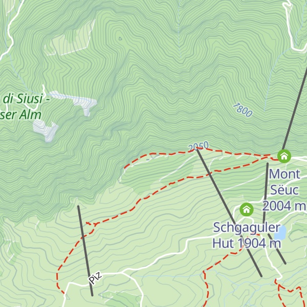 Map of Piz Ridl - Col da la Dodesc