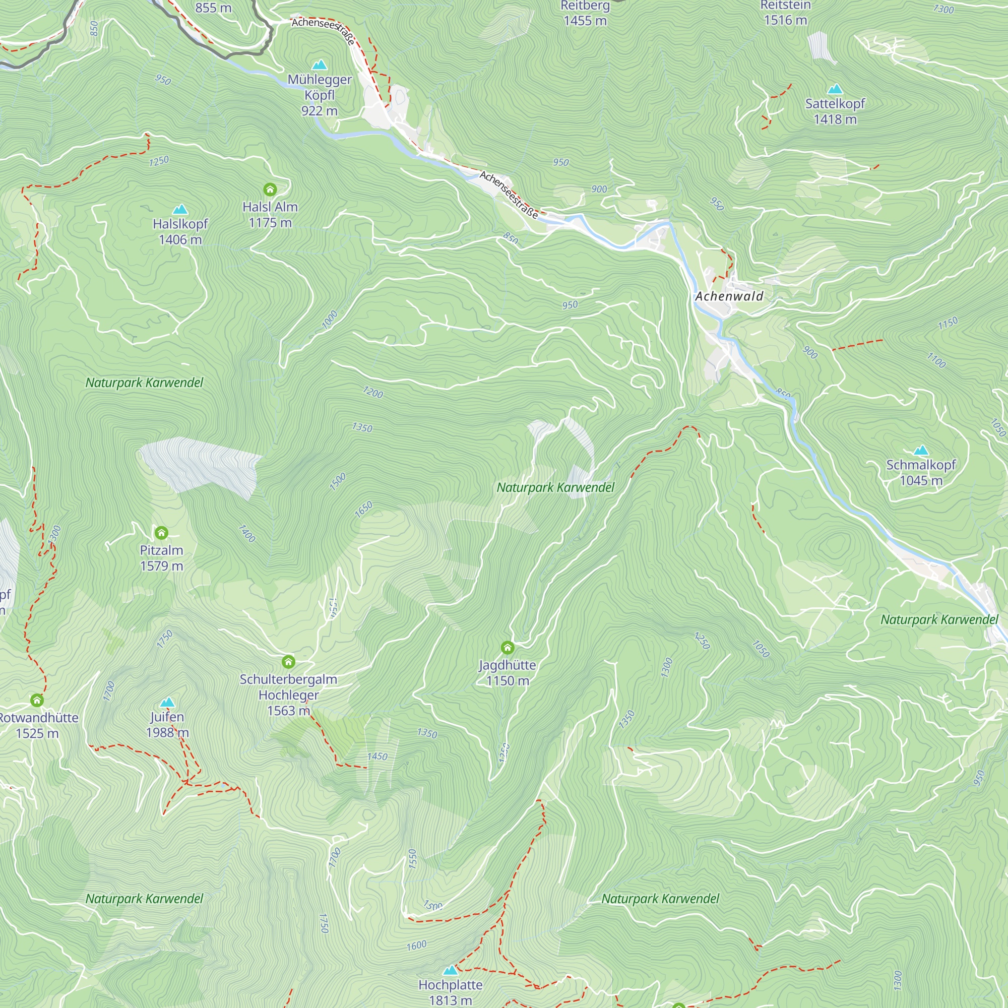 Schulterbergalm Niederleger map
