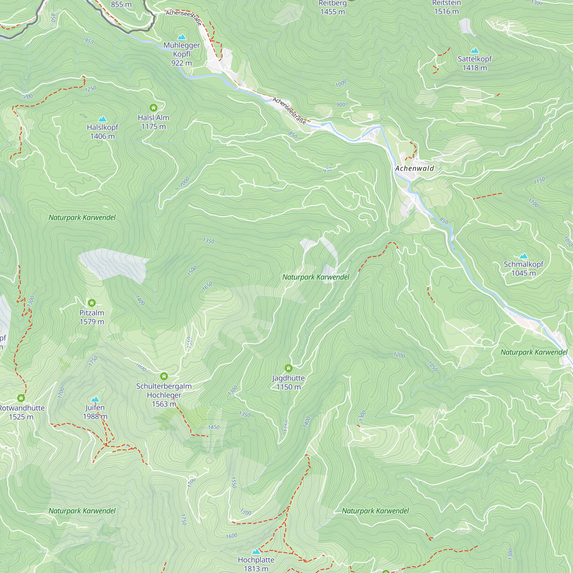 Schulterbergalm Niederleger map