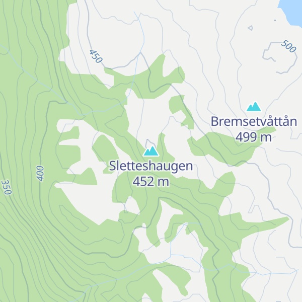Map of Sletteshaugen