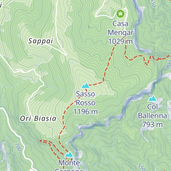 Map of Sasso Rosso