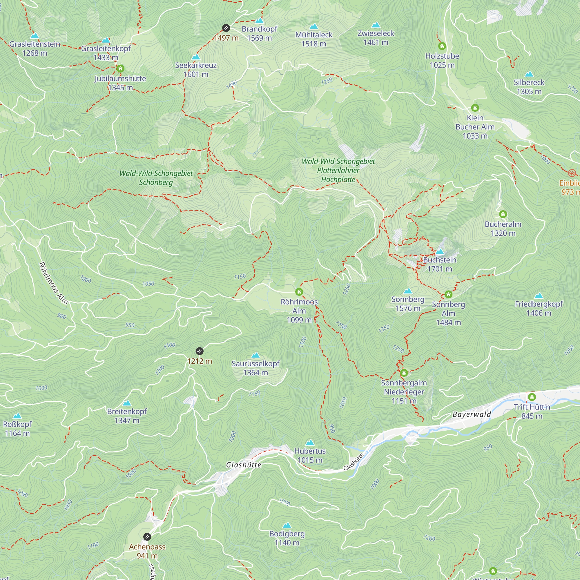 Röhrlmoos Alm map