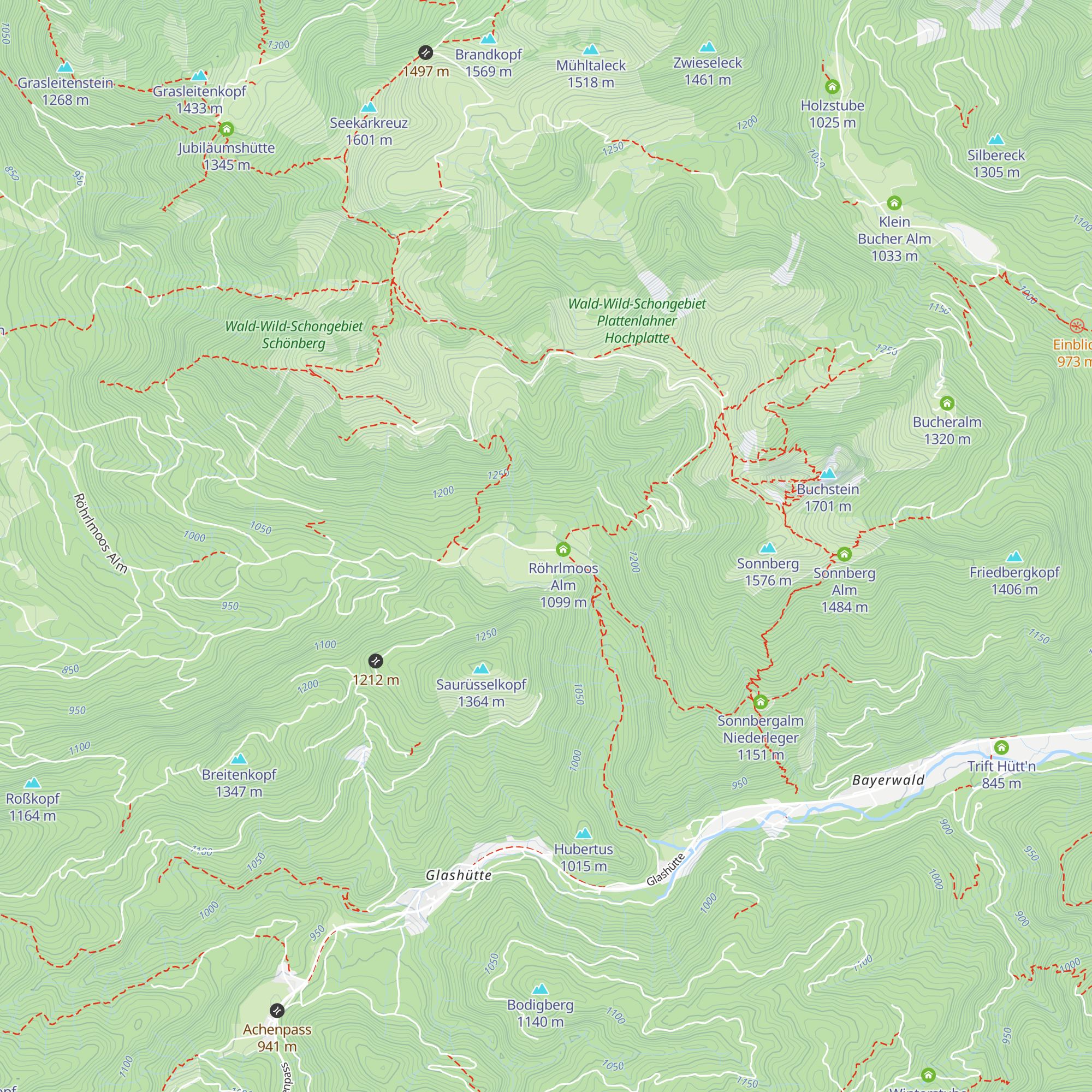 Röhrlmoos Alm map