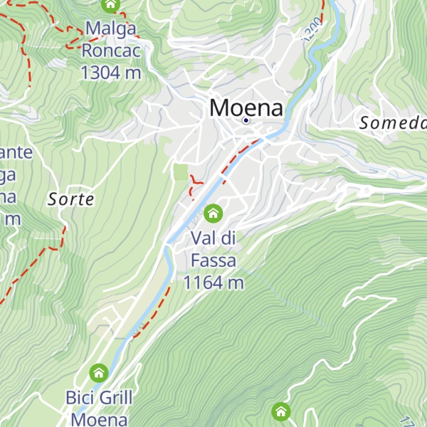 Map of Val di Fassa