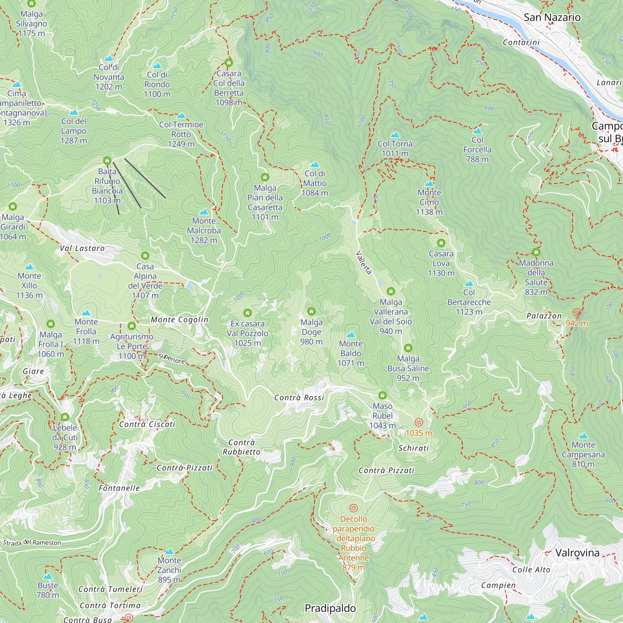 Malga Doge map